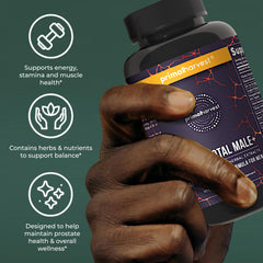 Primal Harvest Total Male+ pill close-up showing tablet texture and quality