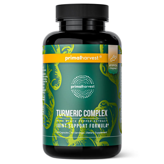 Primal Harvest Turmeric Complex bottle for daily wellness support.