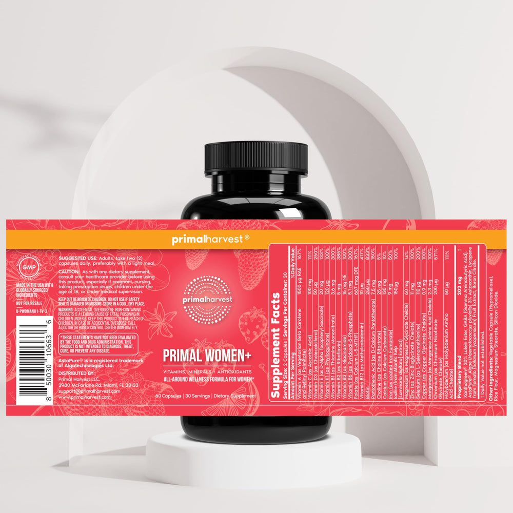 Primal Harvest packaging highlights gluten-free and dairy-free attributes.