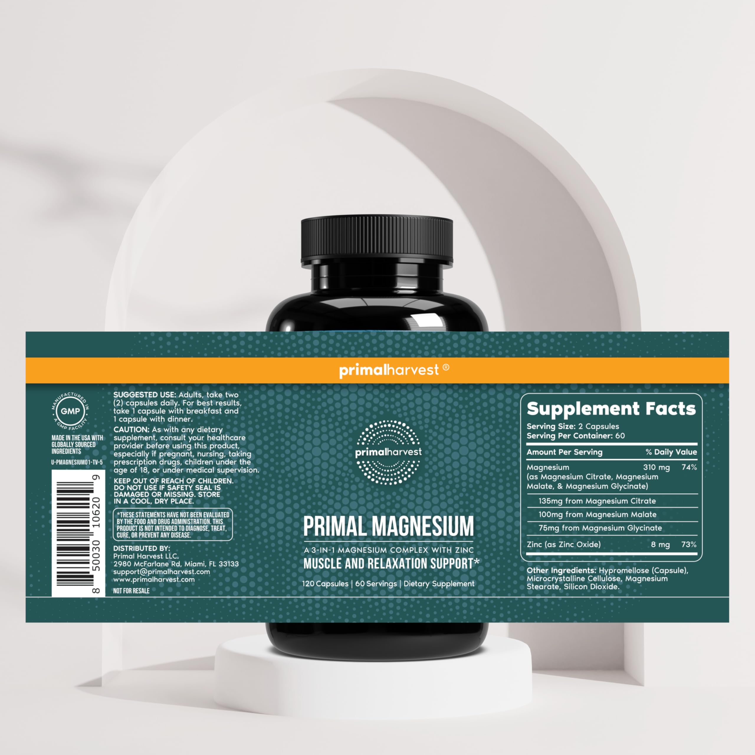 Two pack bottle display showing extended supply of magnesium and zinc