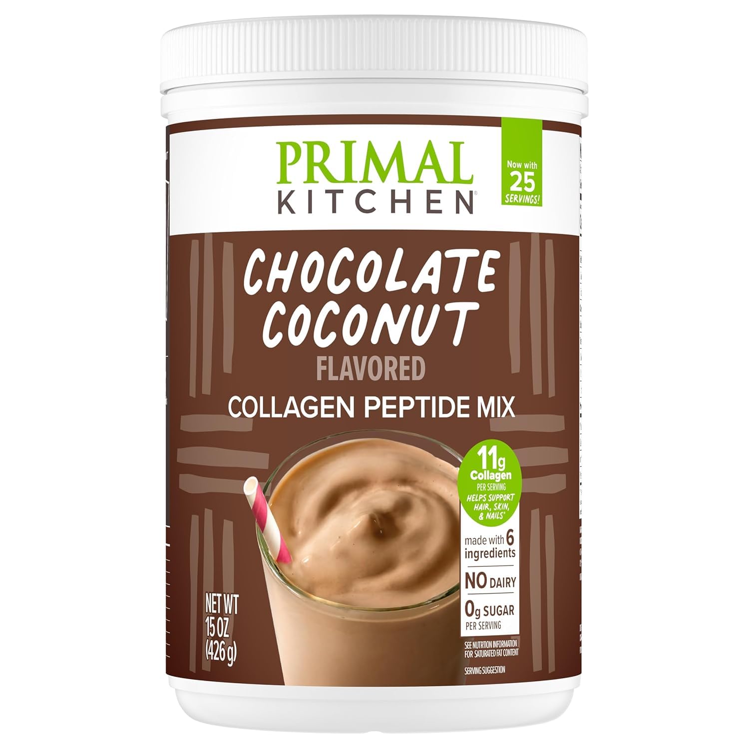 Primal Kitchen collagen powder dissolves smoothly in coffee.