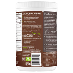 Pouring Primal Kitchen Collagen Fuel Chocolate Coconut into coffee to enhance flavor