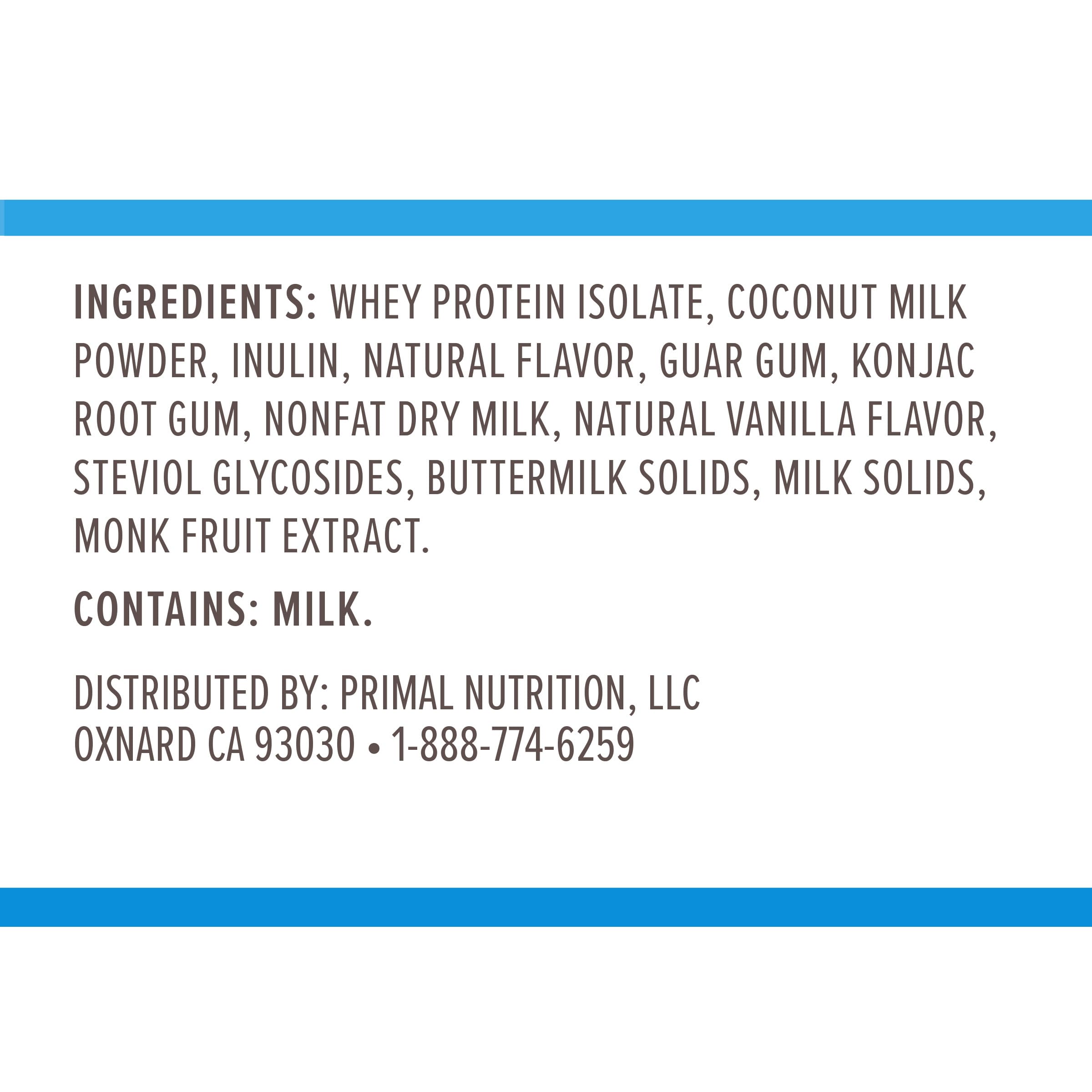 Primal Fuel Vanilla Coconut shake ready post-workout option