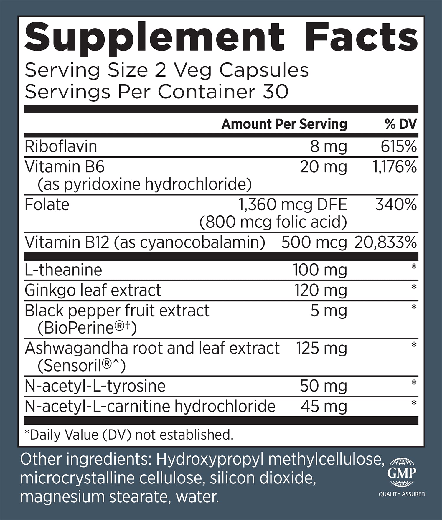 CogniForce bottle side view emphasizing convenient daily use with 60 capsules.