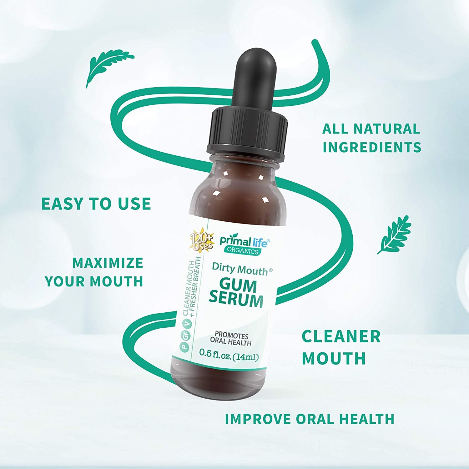 Primal Life Gum Drops tea-tree-oil emphasizes cleansing breath.