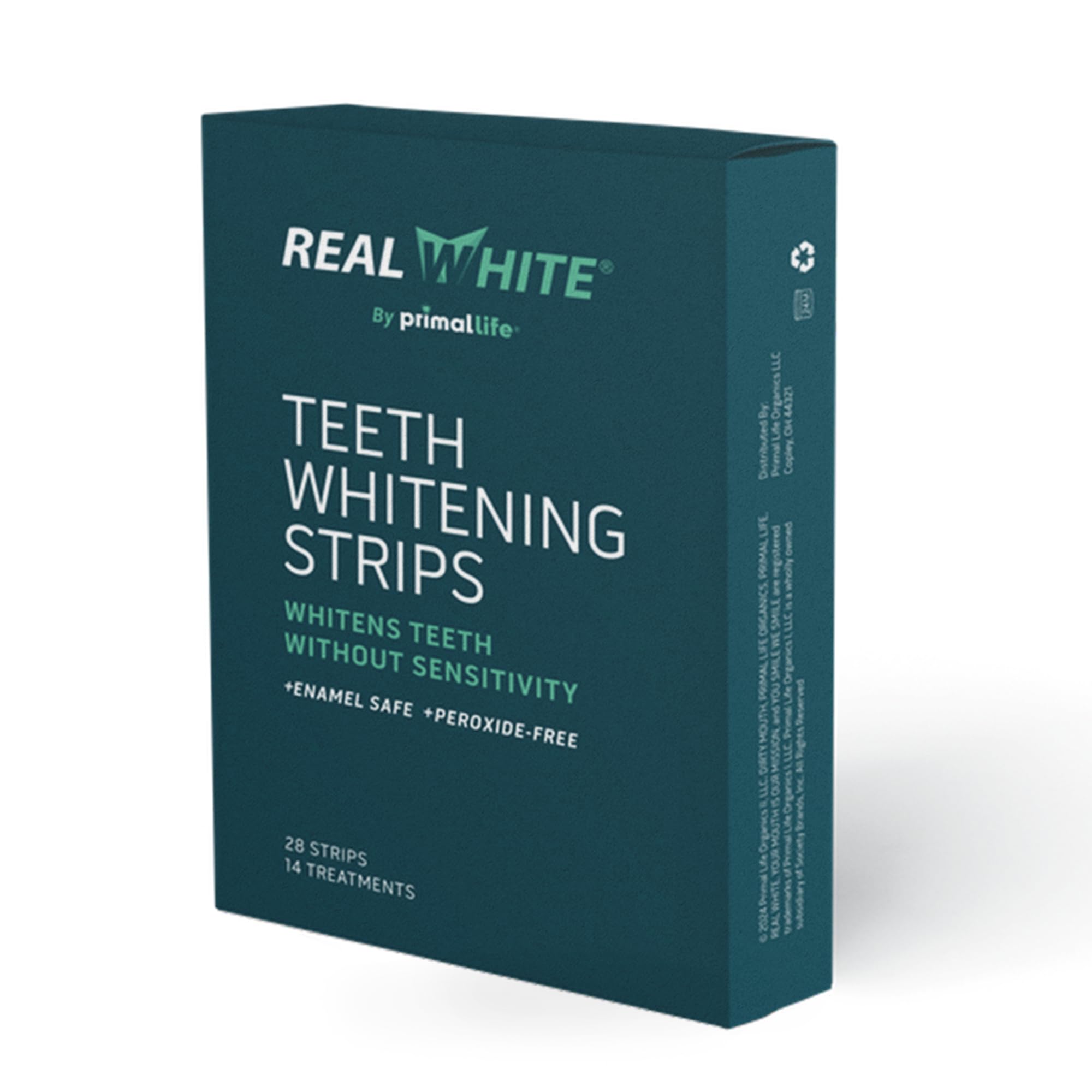 Primal Life Organics Real White Strips smile after use with brighter results.