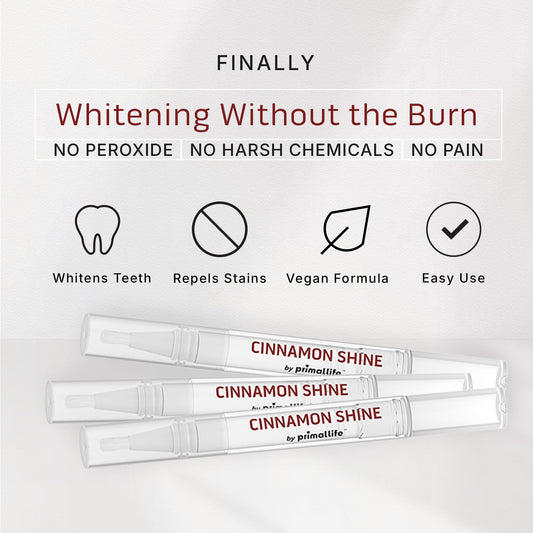 Primal Life Organics Real White Teeth Whitening Pen cinnamon twist dispense shows effortless gel application