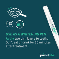 Primal Life Organics Real White Teeth Whitening Pens 3-pack for home and travel value