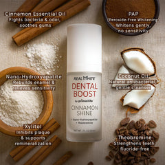 Primal Life Real White Dental Boost cinnamon aroma adds refreshing taste.