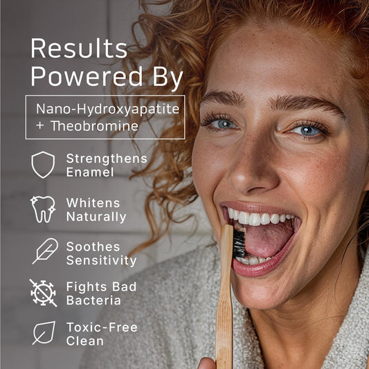Primal Life Real White Dental Boost packaging highlights sustainable design and organic ingredients.
