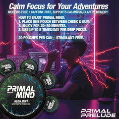 Primal Prelude Neon Mint can promotes discreet focus during tasks