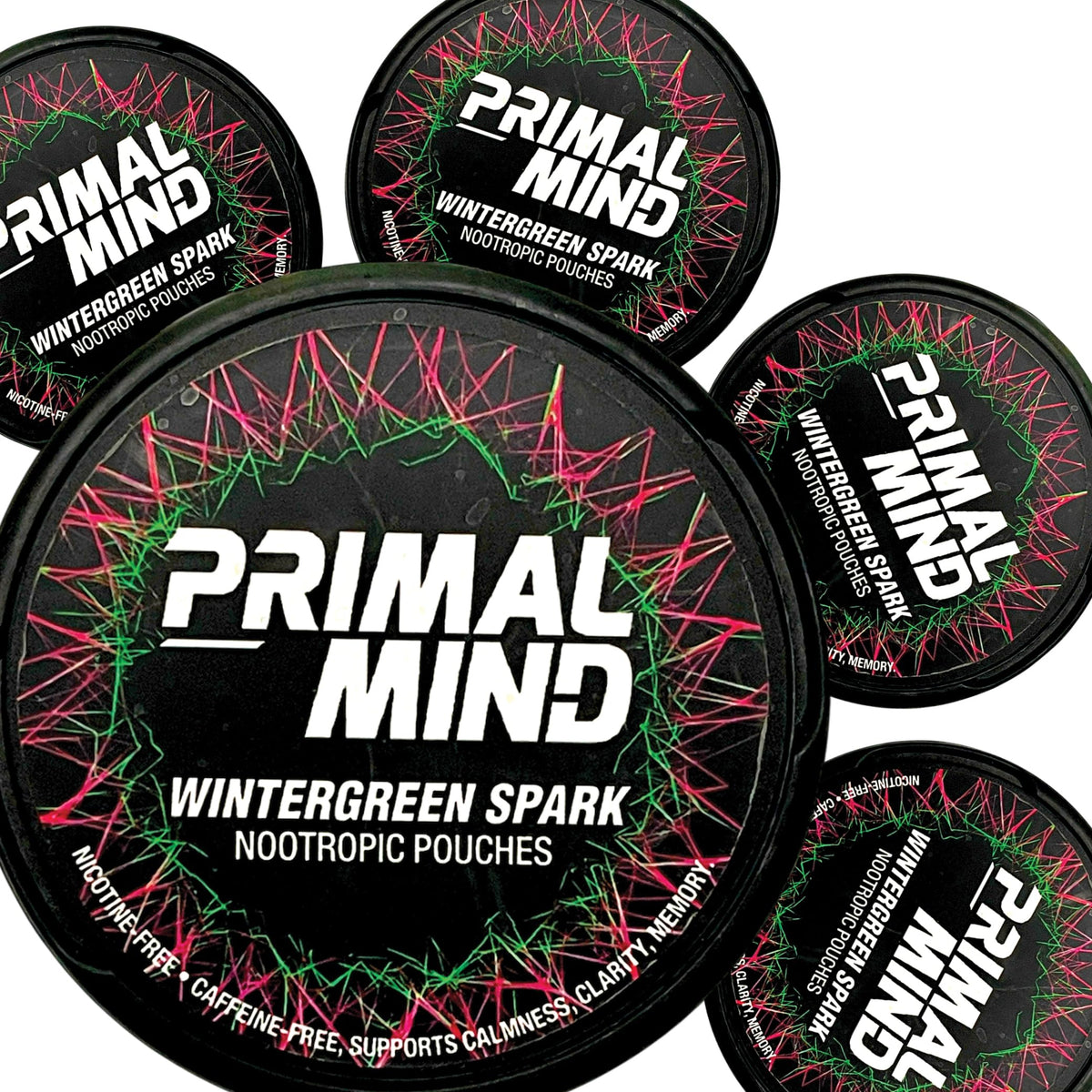 Primal Prelude wintergreen pouch closeup for discreet focus on the go.