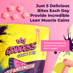 Close-up of Primal Queen Goddess Creatine Gummies watermelon chew