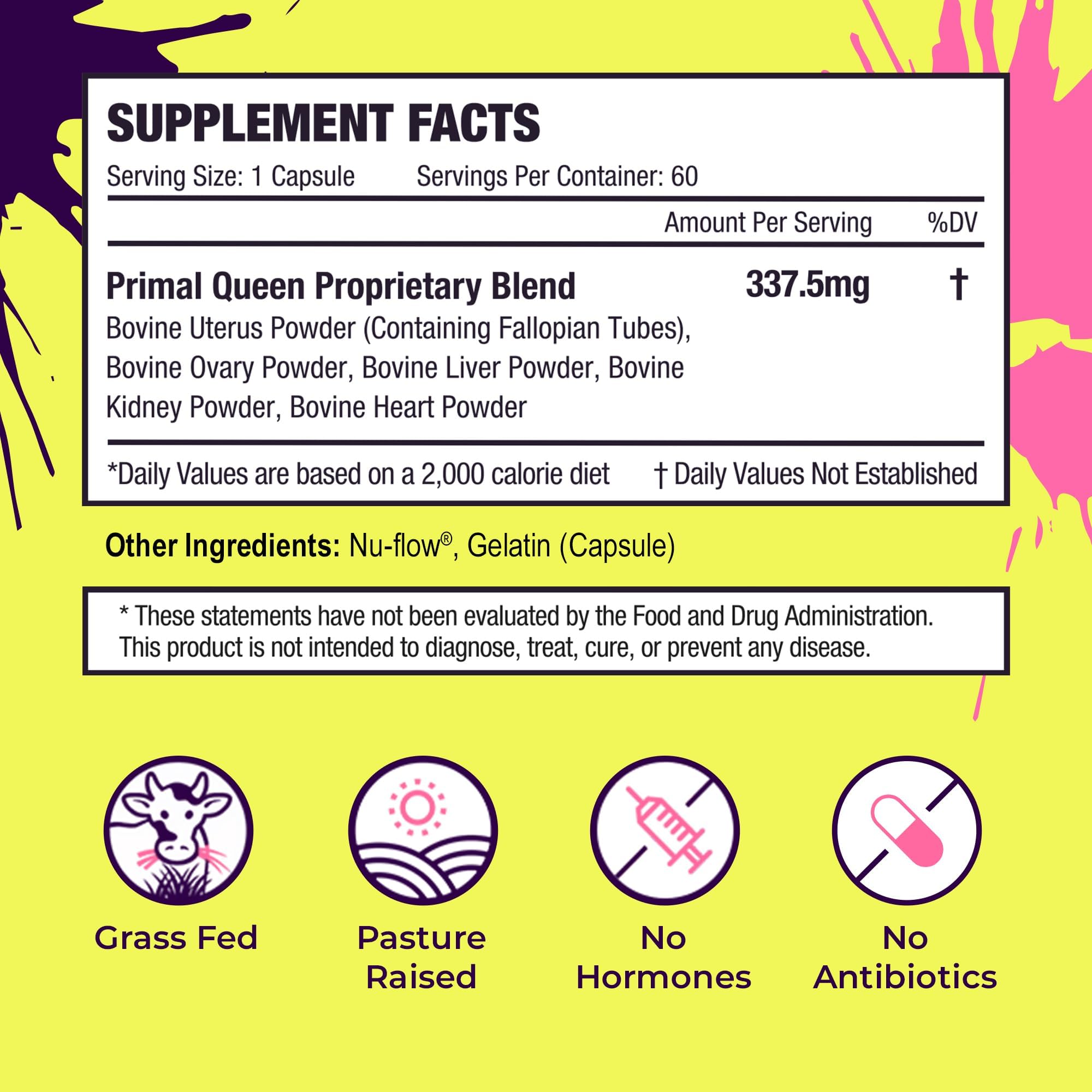 Primal Queen resealable bag packaging image illustrating convenient, on-the-go storage.