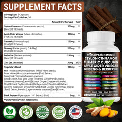 PrimalPeak Naturals panax ginseng berberine capsules suggest balanced energy for daily routines.