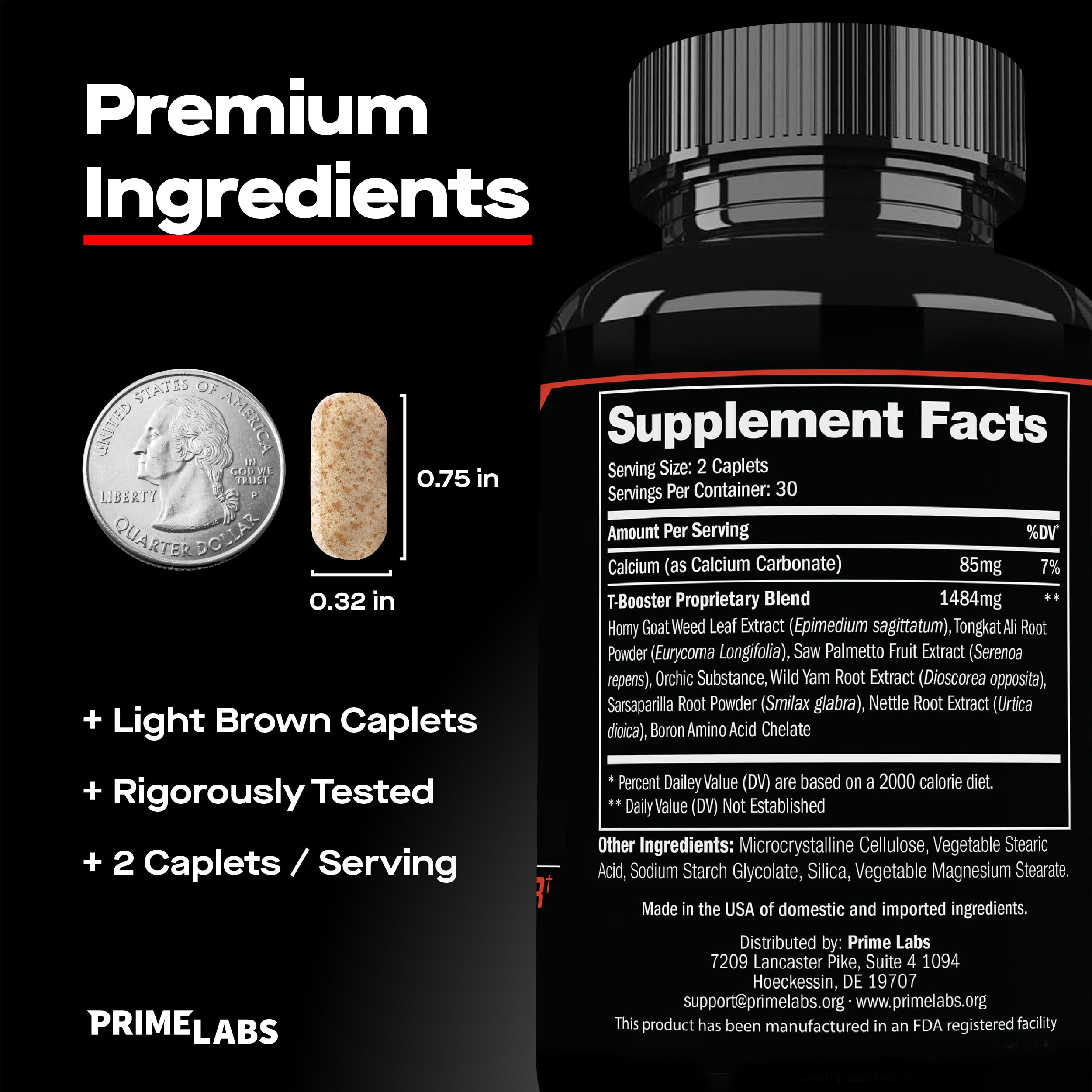 Prime Labs Prime Test label close-up highlighting packaging and quality.