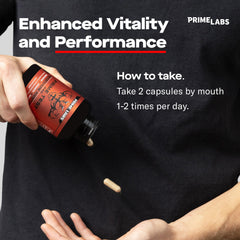 Gym scene with Prime Test Pro bottle ready for workouts.
