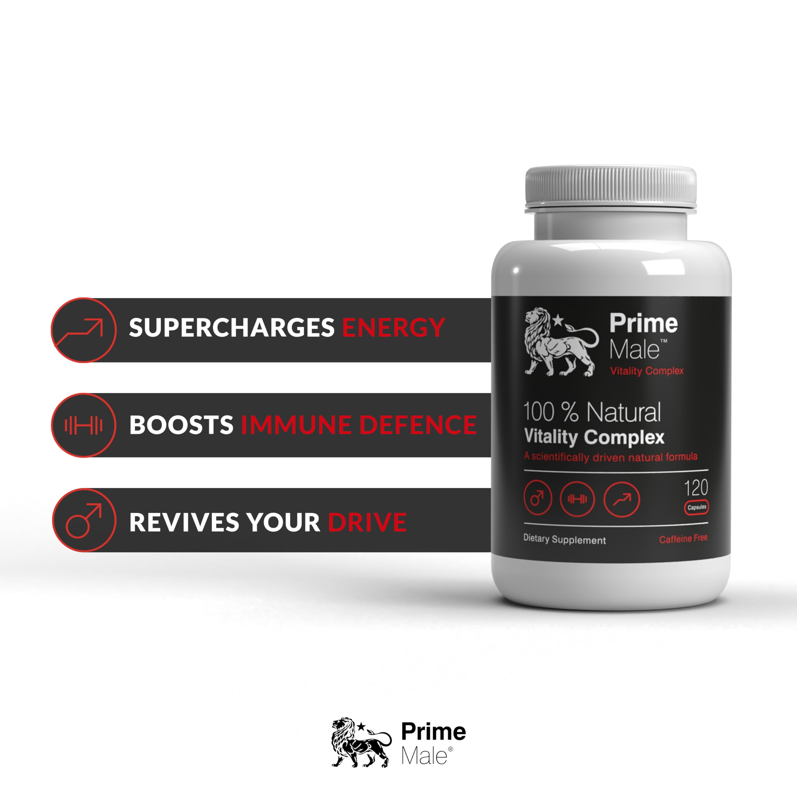 Prime Male Vitality packaging box with sleek design