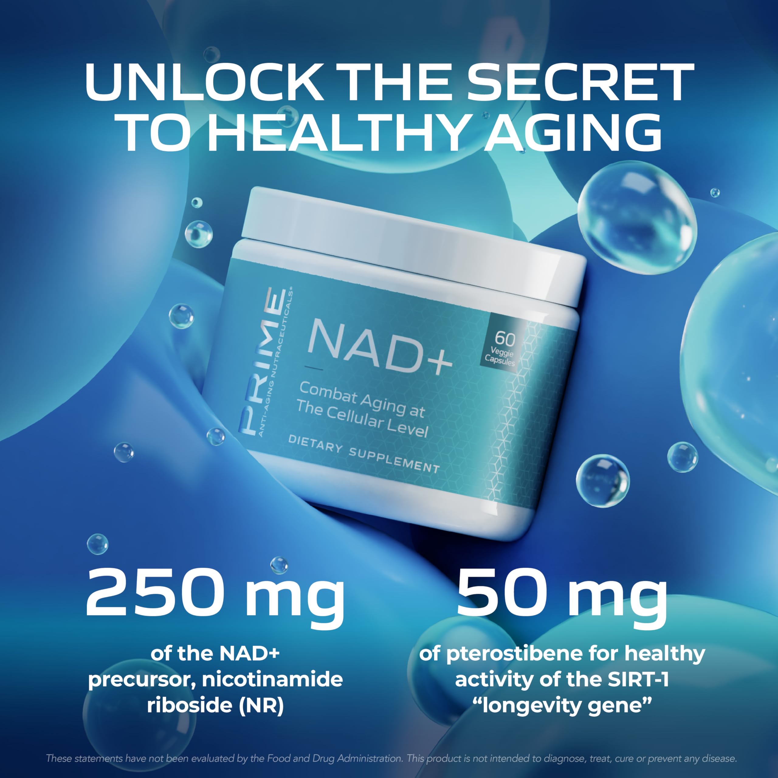 Prime NADPlus capsules closeup showing vegetarian capsule format for daily use