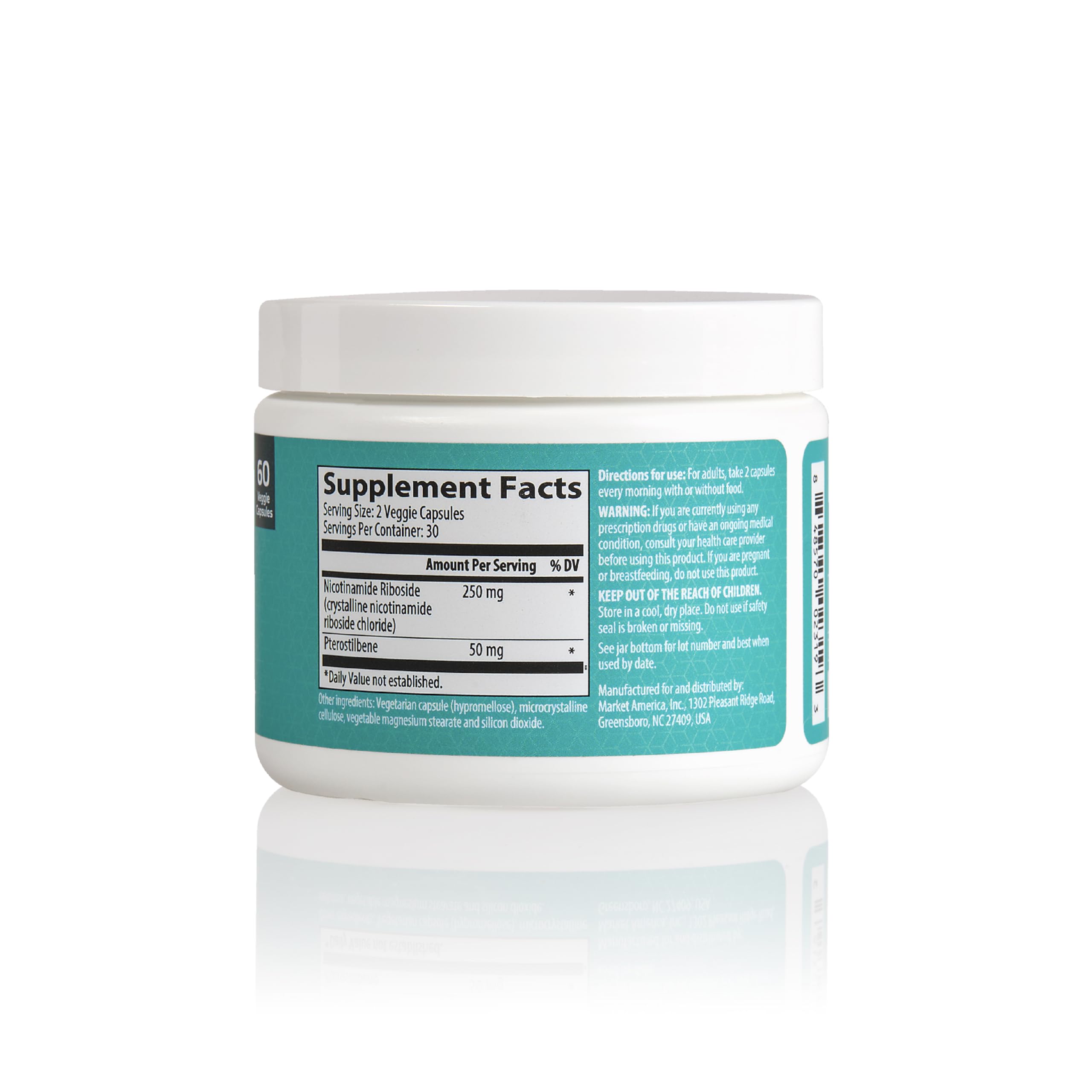 Prime NADPlus ingredients closeup focusing on NR and pterostilbene