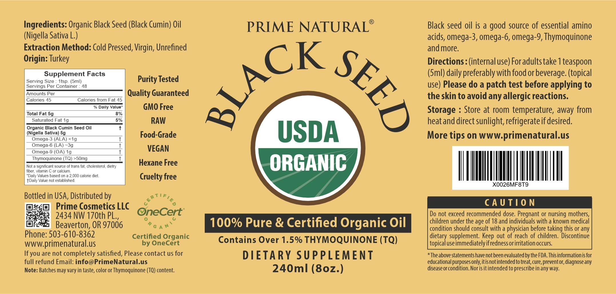Prime Natural bottle with ingredients suggests versatile usage ideas