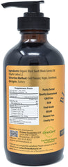 Prime Natural Black Seed Oil being poured to show purity.