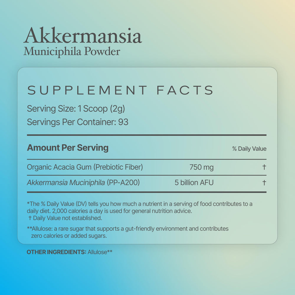 Akkermansia powder stirred into smoothie for subtle, gut-friendly daily boost.