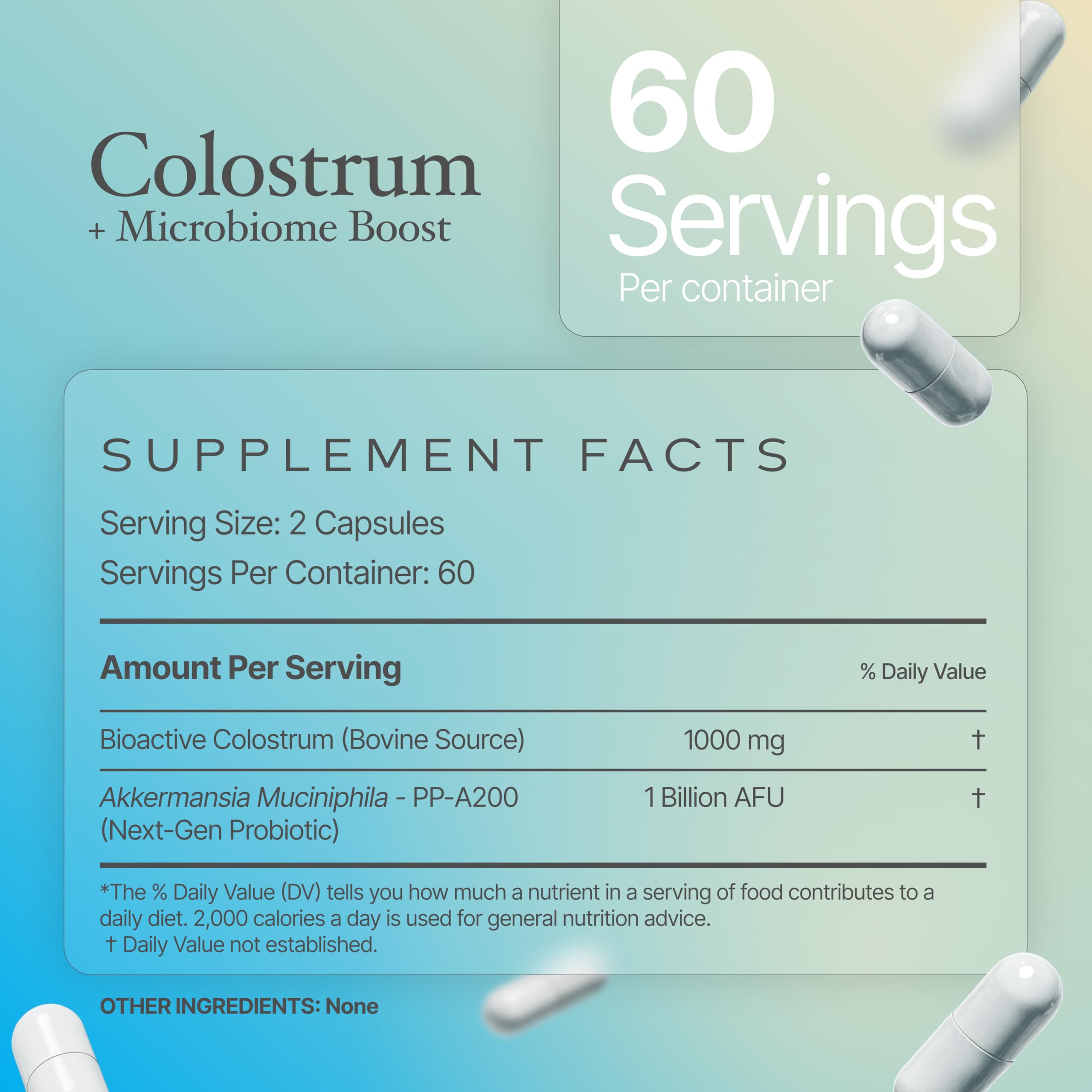 Prime Powders colostrum-probiotic blend capsules arranged for everyday wellness routines.