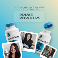 Prime Powders Spermidine 99% purity packaging highlights trust.
