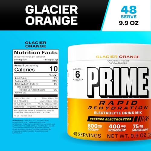 Scoop of PRIME powder measures electrolytes for workouts