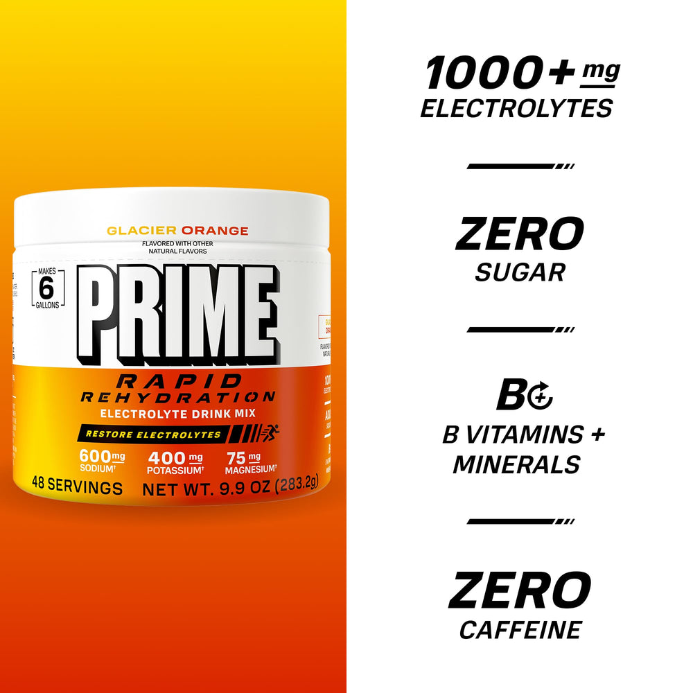Shaker with PRIME powder ready for post workout hydration