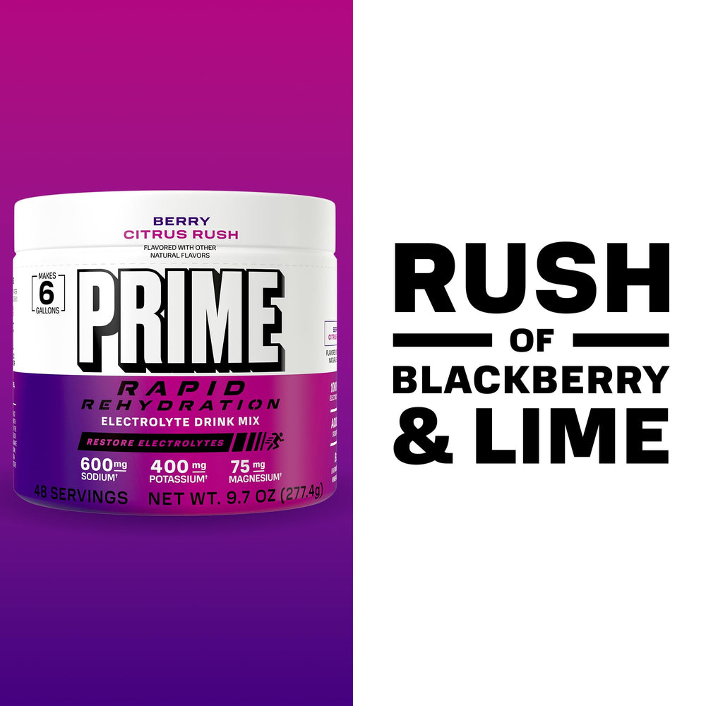 Prime Rapid Rehydration powder mixes quickly in water for hydration