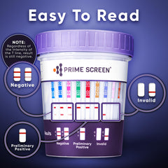 Prime Screen result reading shows clear lines for fast interpretation.
