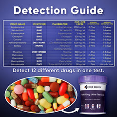 Prime Screen ten-pack urine test cups offer convenience and savings.