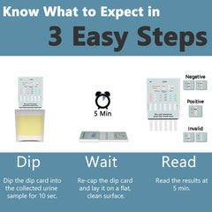 Prime Screen dip-in urine method shown for quick sample testing.