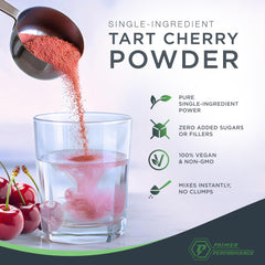 Primed Performance CherryPURE label showing 3% proanthocyanidins potency.