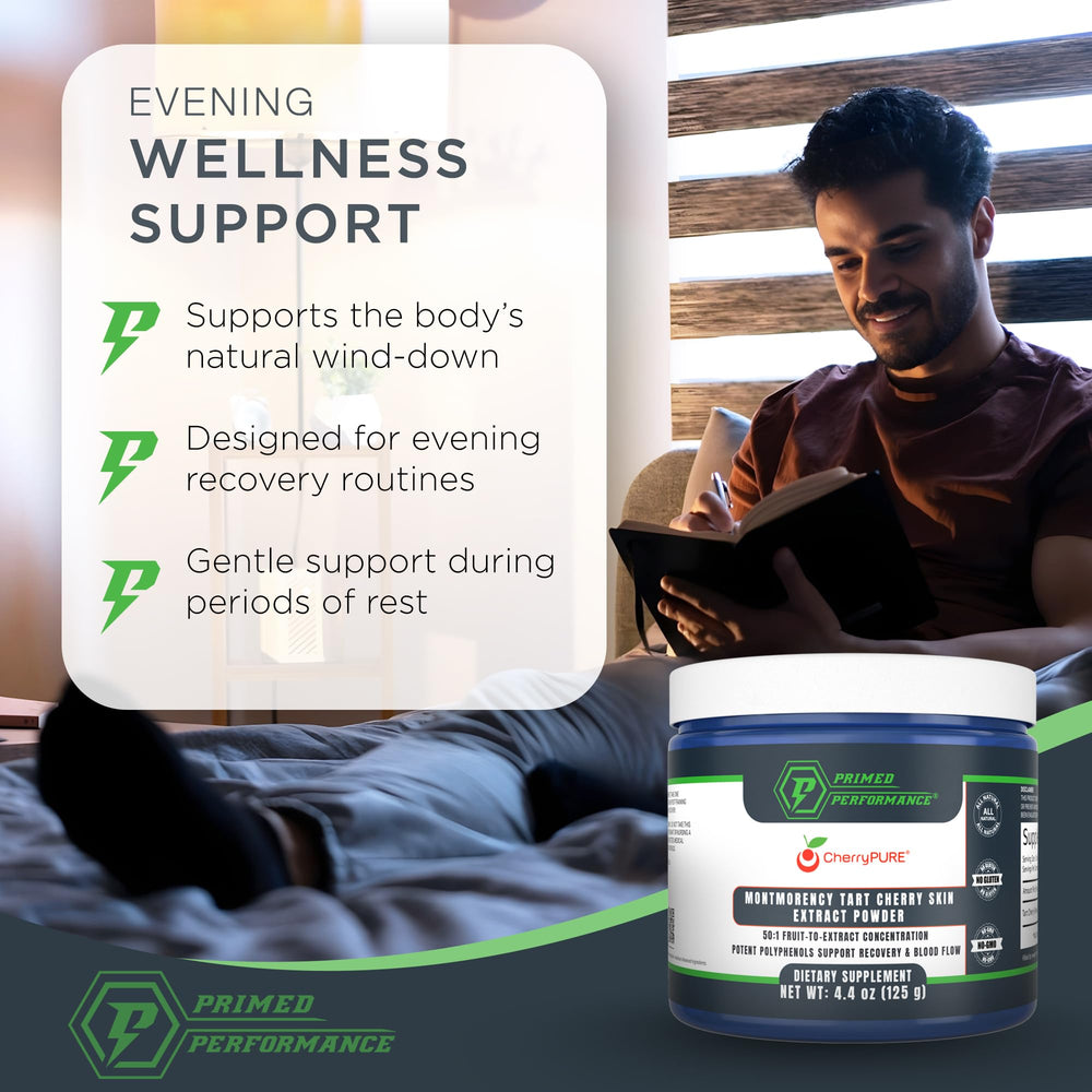 CherryPURE powder stirred into yogurt for a quick snack.