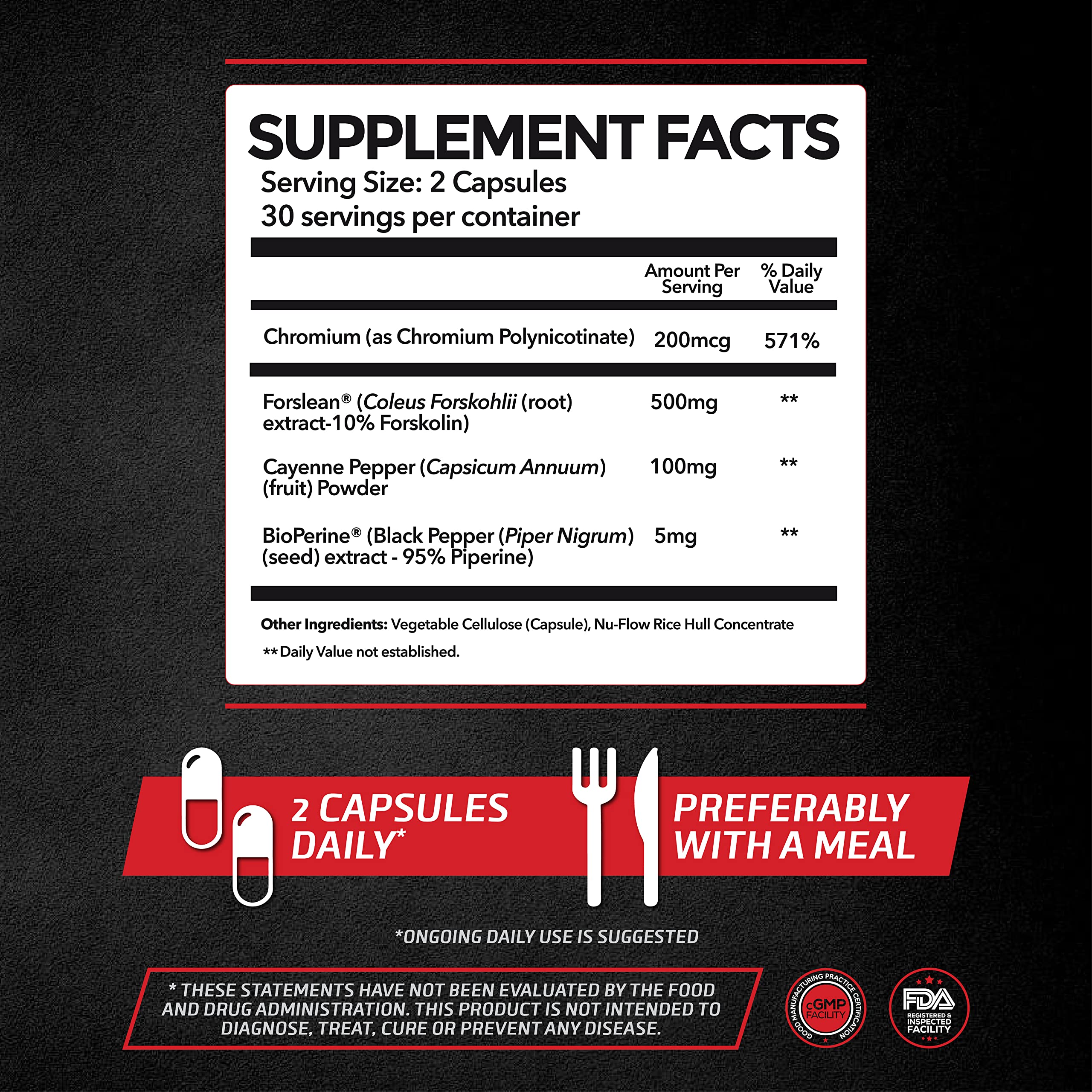 PrimeGENIX CalmLean label front, highlights metabolism support and guarantee