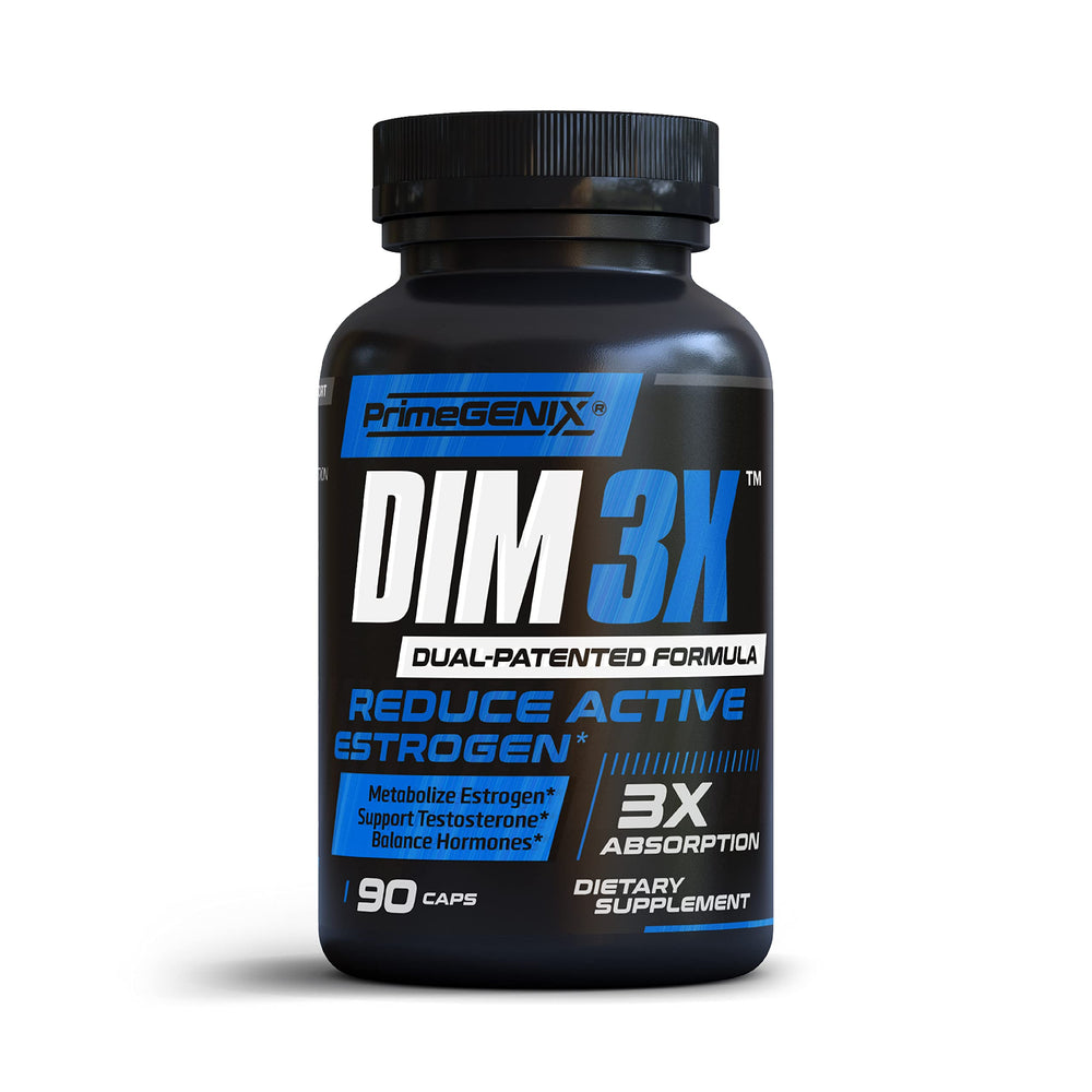 PrimeGENIX DIM 3X bottle pour shows easy daily dosing for men