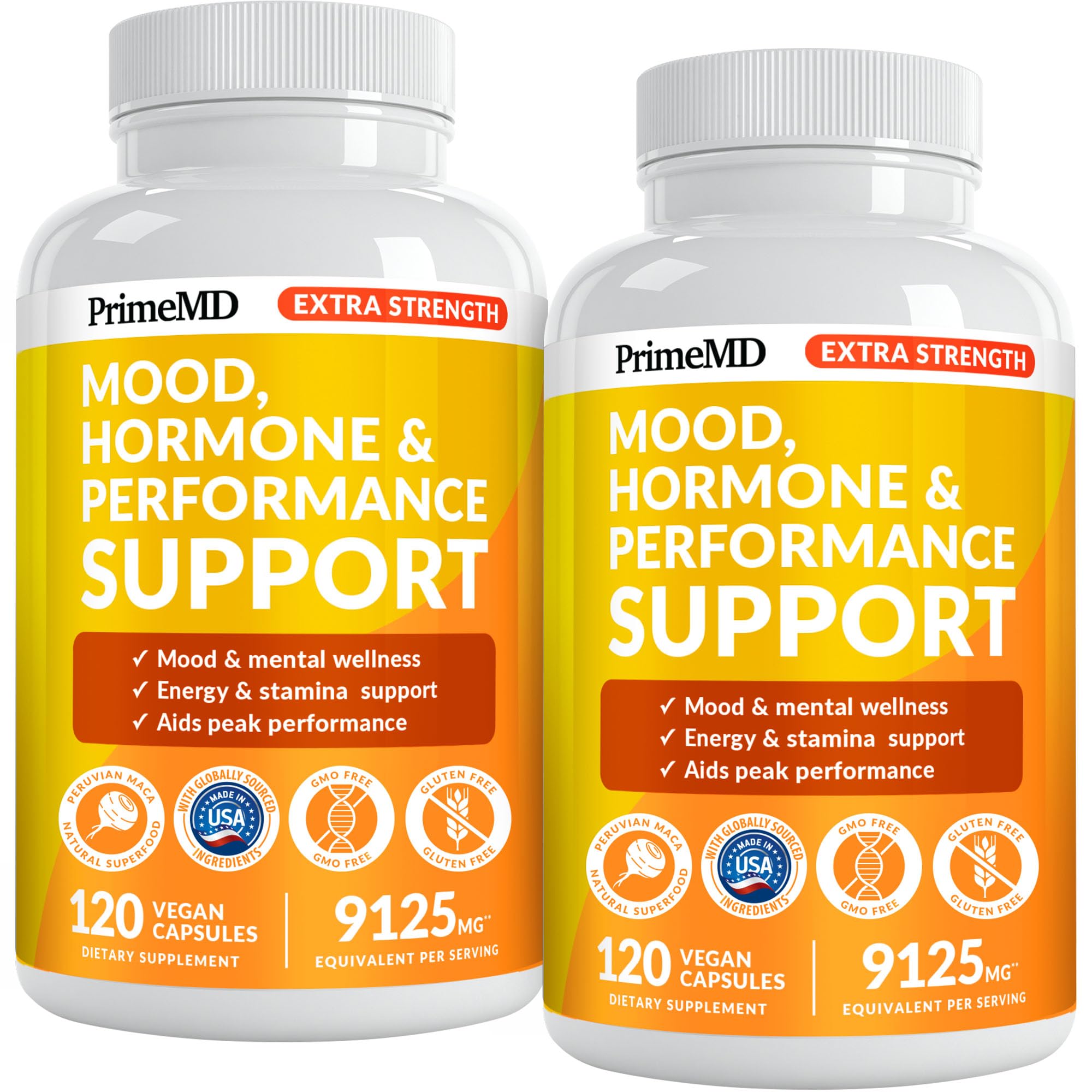 PrimeMD 19-in-1 maca bottle showing the potent daily wellness blend.