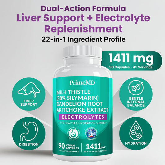 PrimeMD 22in1 capsules closeup showing vegan capsules for easy daily use.