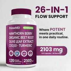 PrimeMD capsules close-up highlighting the 26-in-1 formula
