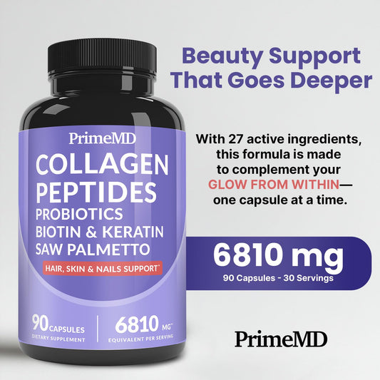 PrimeMD 27in1 capsules close-up highlights easy-to-take capsules