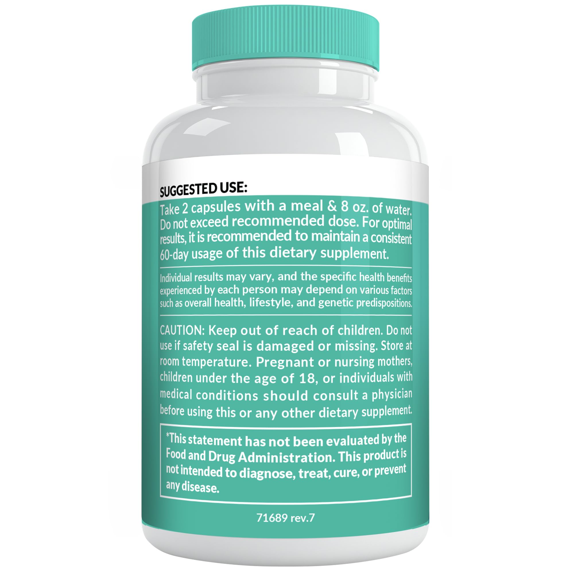 Bottle on wood surface suggests long-lasting daily supplementation