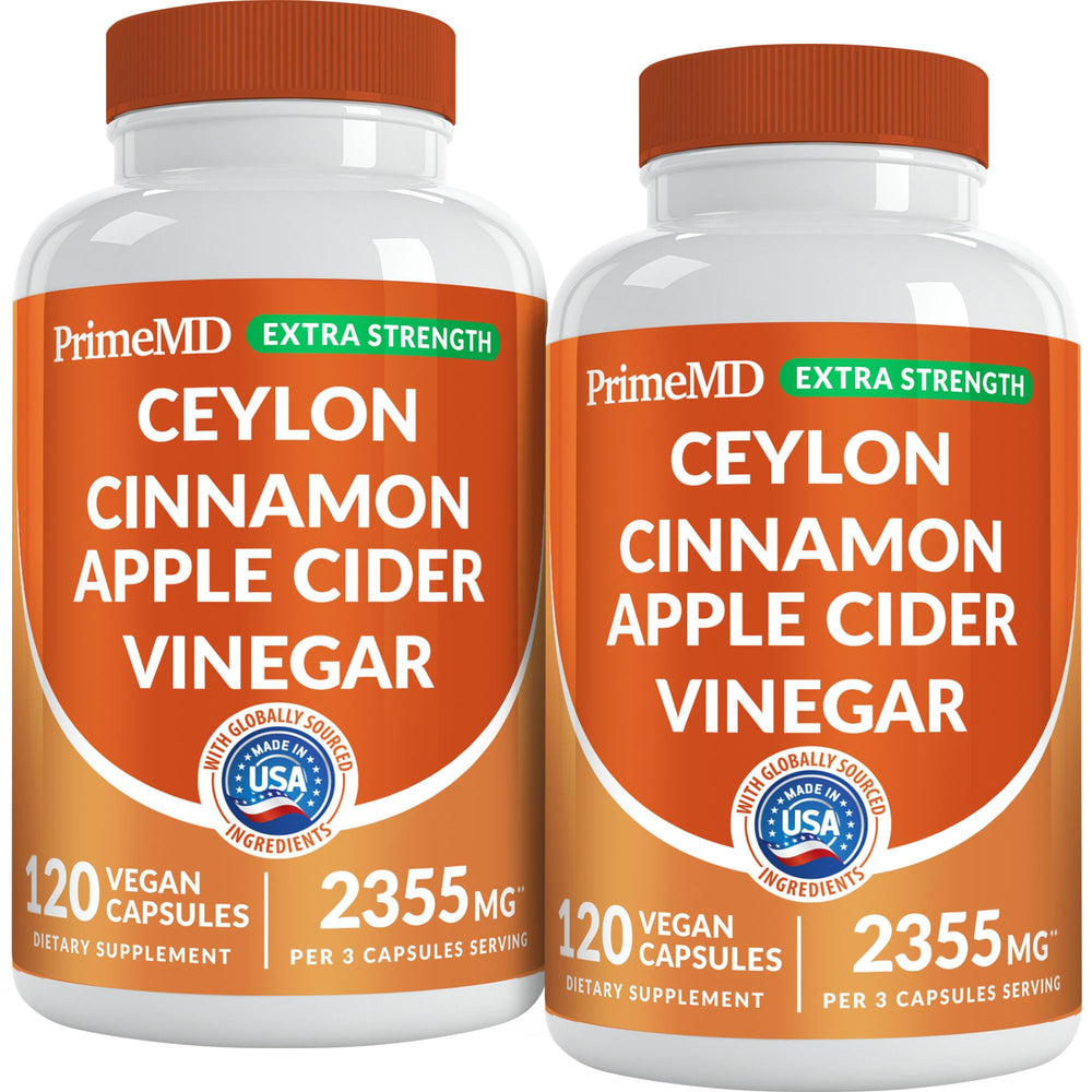 PrimeMD 5-in-1 cinnamon bottle front for daily energy support.