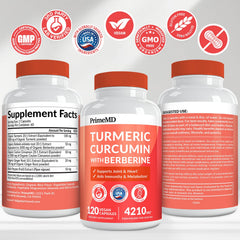 PrimeMD label close-up shows Bioperine and cinnamon for enhanced absorption