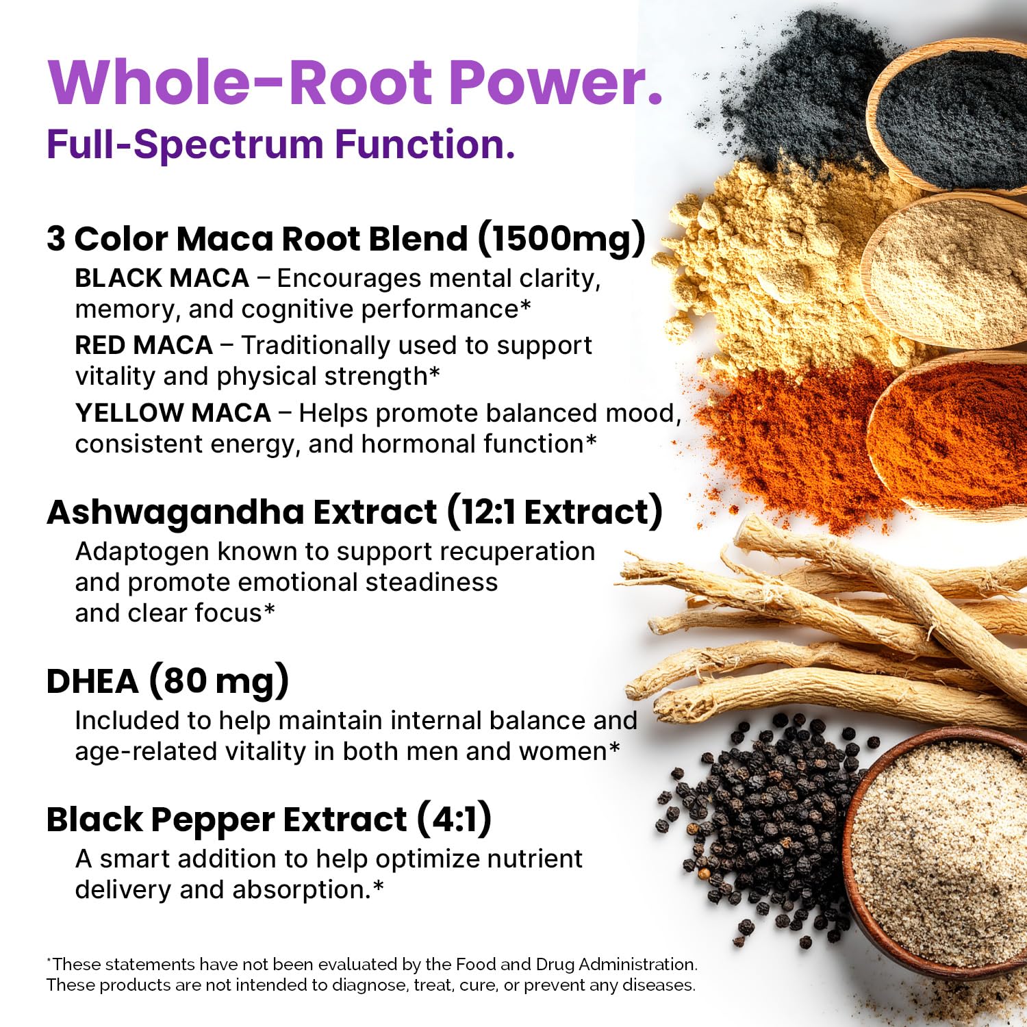PrimeMD 6in1 maca capsules with Ashwagandha for mood balance.