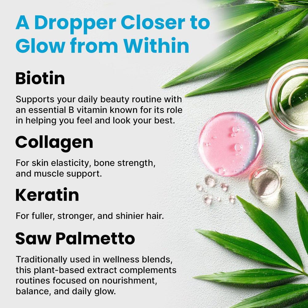 PrimeMD biotin vitamin liquid form supports internal beauty with nutrient-rich drops.