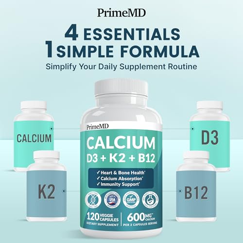 PrimeMD calcium dosage spoon highlights precise 601 mg serving.