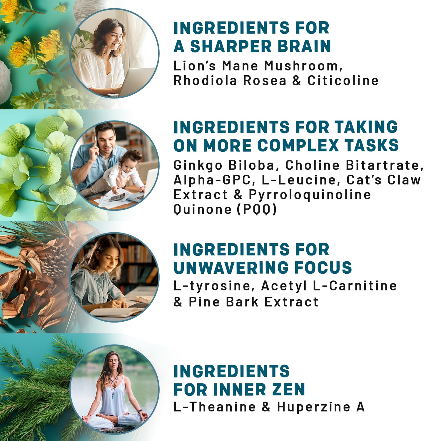 PrimeMD Lions Mane and Ginkgo ingredients visible in glass for recall support